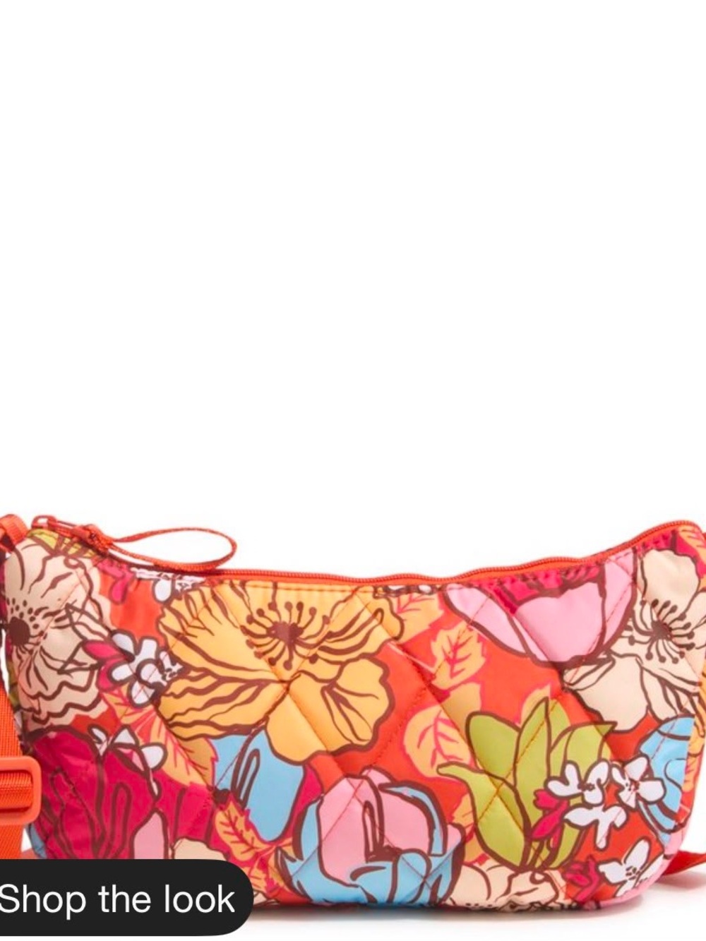 Vera Bradley Floral Quilted Crossbody — Red Multicolor